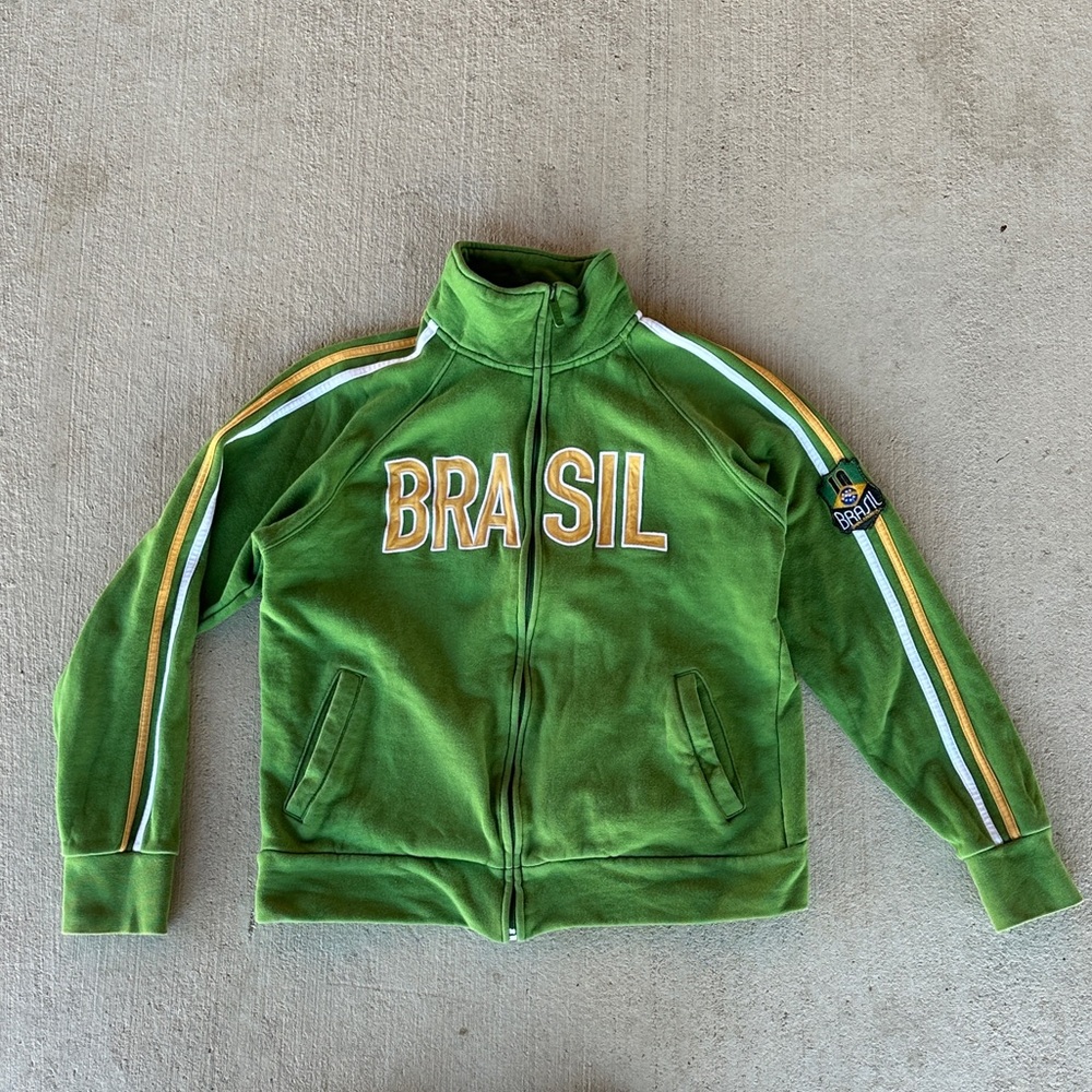 ⭐️ Brazil ZipUp Jacket (Youth/Kids Size Small) *five star vintage 🚚 Ships Asap!